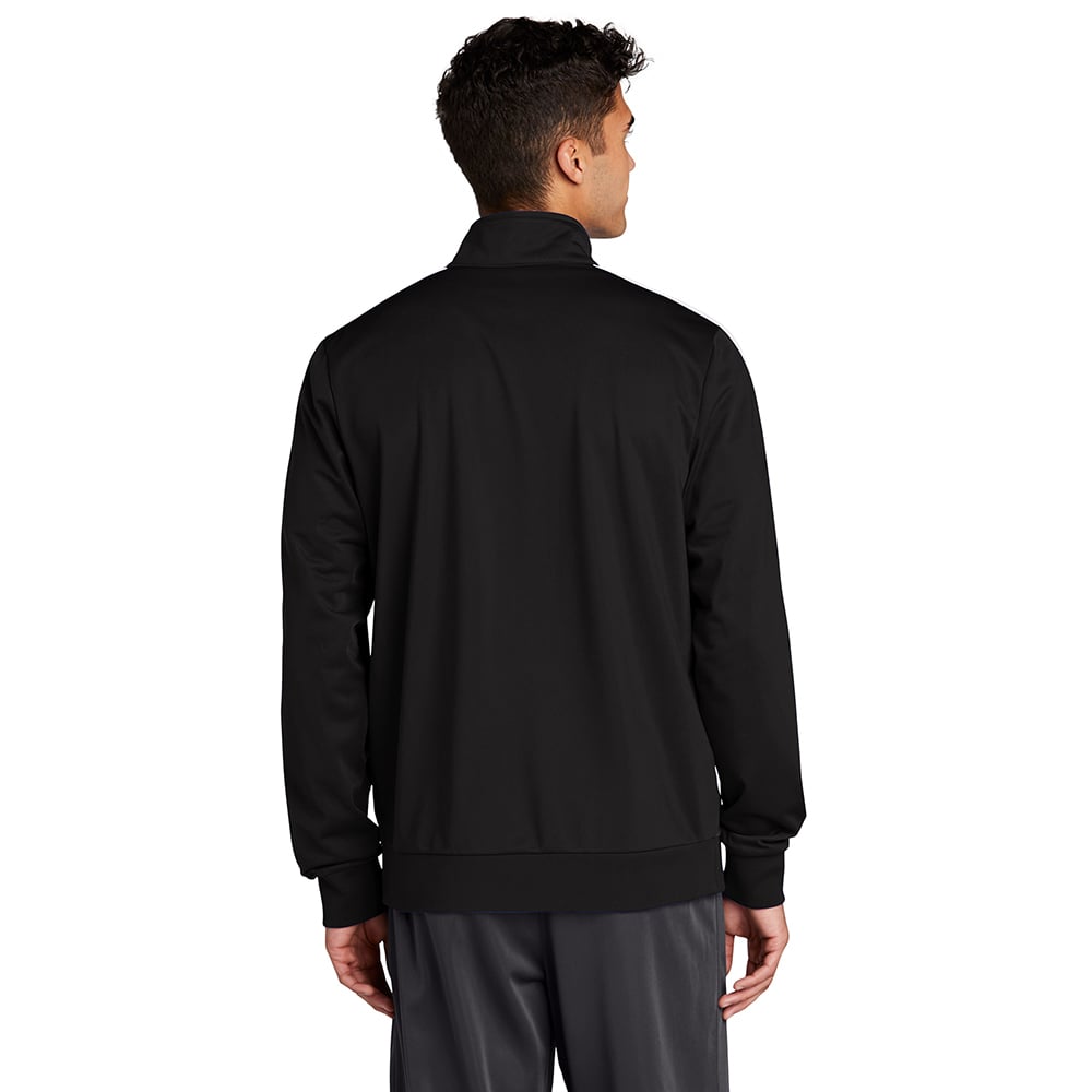 Sport - Tek JST94 Tricot Track Jacket with Striped Sleeve - Gorvex.com