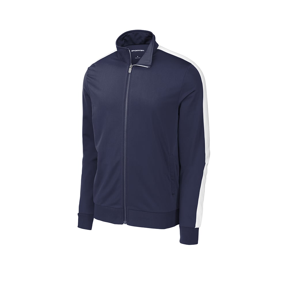 Sport - Tek JST94 Tricot Track Jacket with Striped Sleeve - Gorvex.com