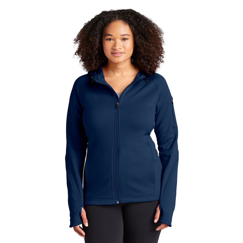 Sport - Tek L248 Women's Tech Fleece Full - Zip Jacket with Hood - Gorvex.com