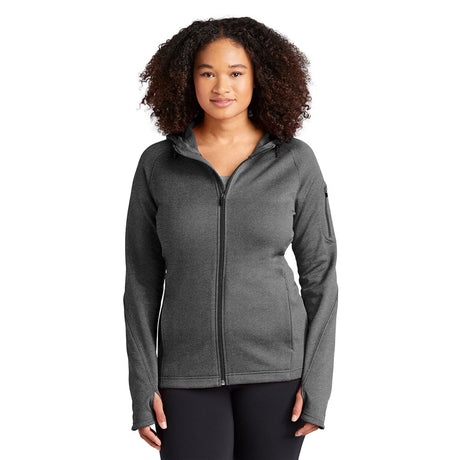 Sport - Tek L248 Women's Tech Fleece Full - Zip Jacket with Hood - Gorvex.com