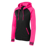 Sport - Tek LST236 Sport - Wick Women's Full - Zip Varsity Jacket with Hood - Gorvex.com