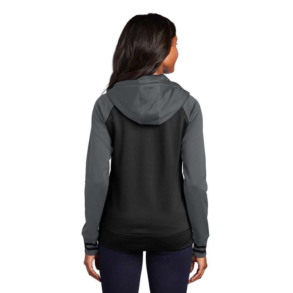 Sport - Tek LST236 Sport - Wick Women's Full - Zip Varsity Jacket with Hood - Gorvex.com