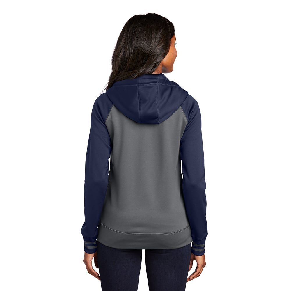 Sport - Tek LST236 Sport - Wick Women's Full - Zip Varsity Jacket with Hood - Gorvex.com