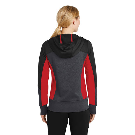 Sport - Tek LST245 Women's Full - Zip Hooded Jacket with Contrast Piping - Gorvex.com