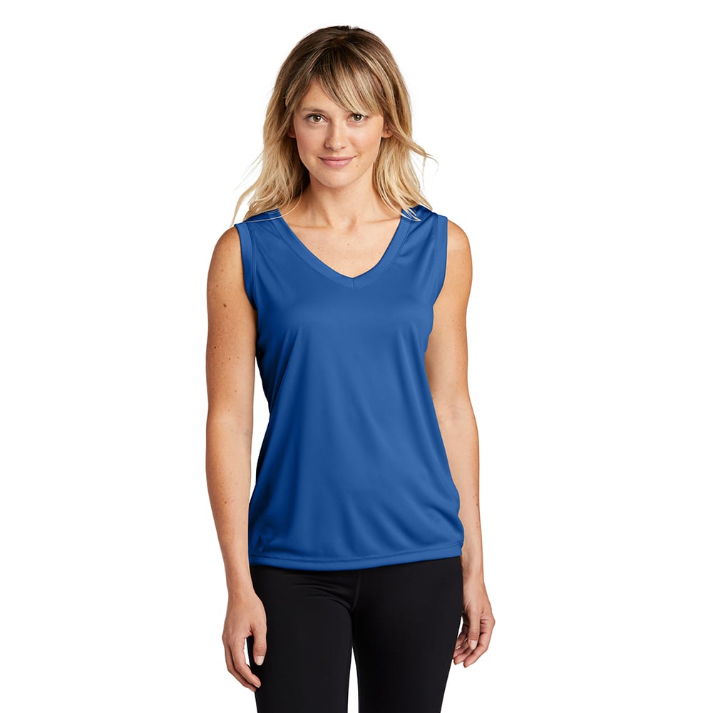 Sport - Tek LST352 PosiCharge Women's Sleeveless Competitor V - Neck Tee - Gorvex.com