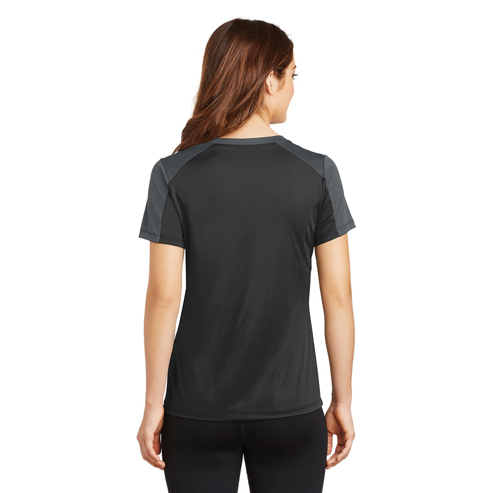 Sport - Tek LST354 PosiCharge Women's Contrast Sleeve Competitor Tee - Gorvex.com