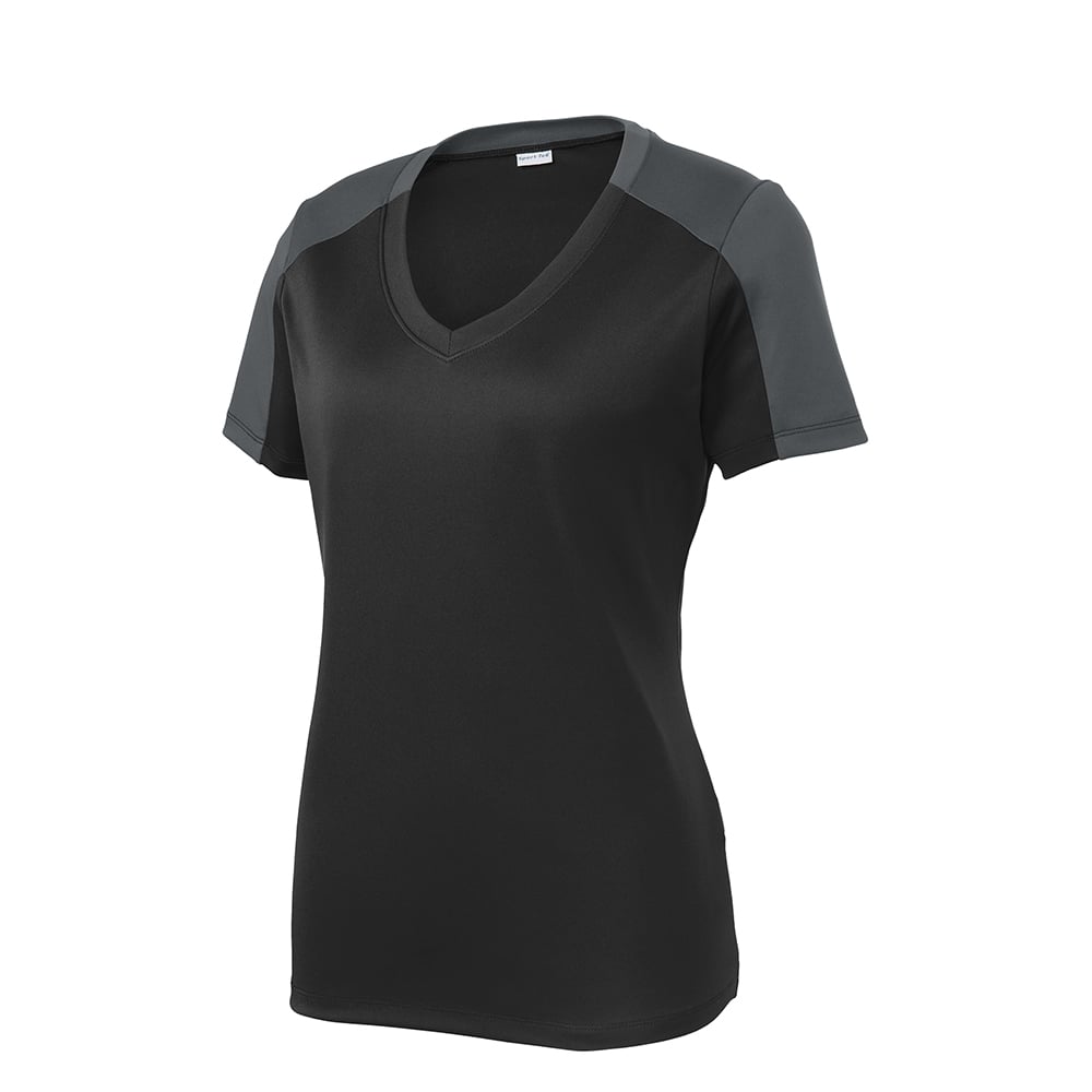 Sport - Tek LST354 PosiCharge Women's Contrast Sleeve Competitor Tee - Gorvex.com