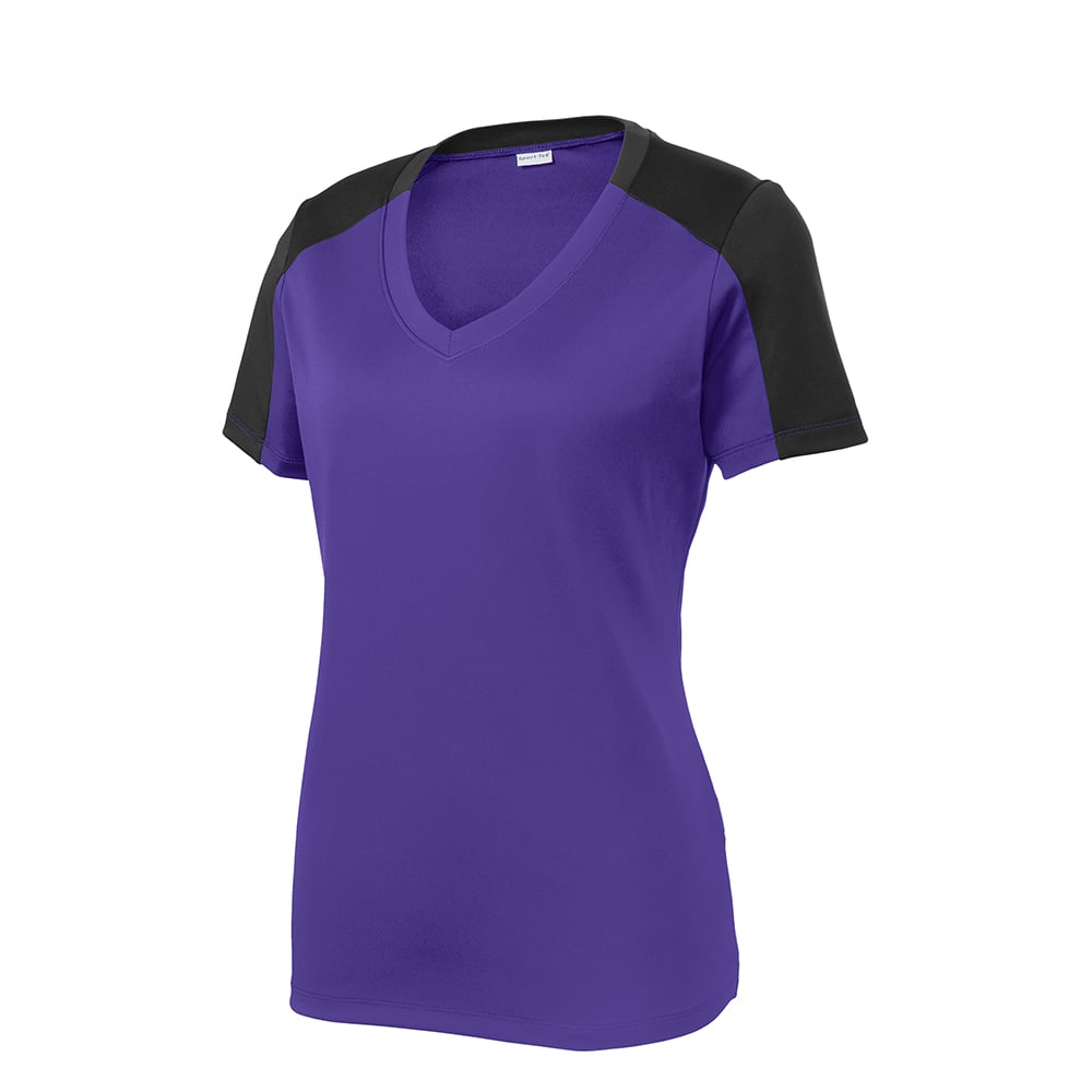 Sport - Tek LST354 PosiCharge Women's Contrast Sleeve Competitor Tee - Gorvex.com