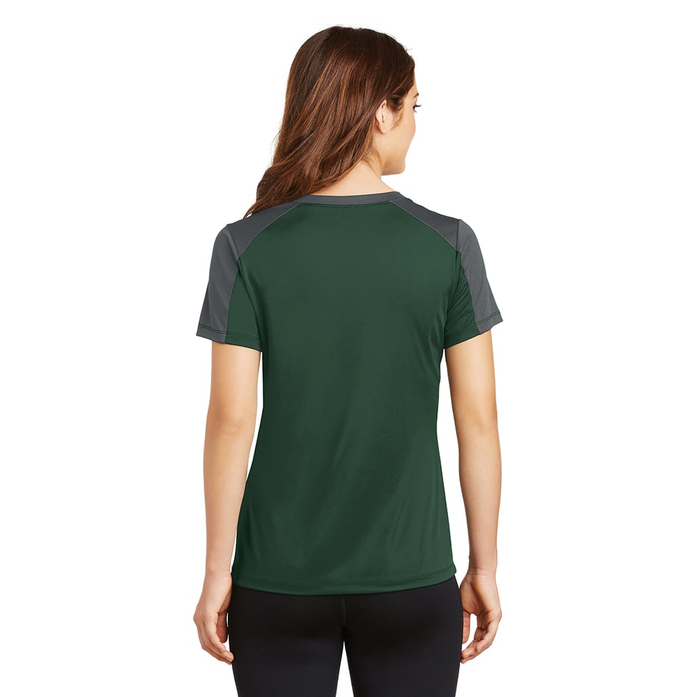Sport - Tek LST354 PosiCharge Women's Contrast Sleeve Competitor Tee - Gorvex.com