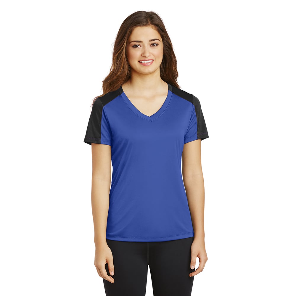Sport - Tek LST354 PosiCharge Women's Contrast Sleeve Competitor Tee - Gorvex.com