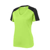 Sport - Tek LST354 PosiCharge Women's Contrast Sleeve Competitor Tee - Gorvex.com