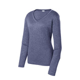 Sport - Tek LST360LS Women's Heather Contender Long Sleeve V - Neck Tee - Gorvex.com