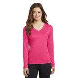 Sport - Tek LST360LS Women's Heather Contender Long Sleeve V - Neck Tee - Gorvex.com