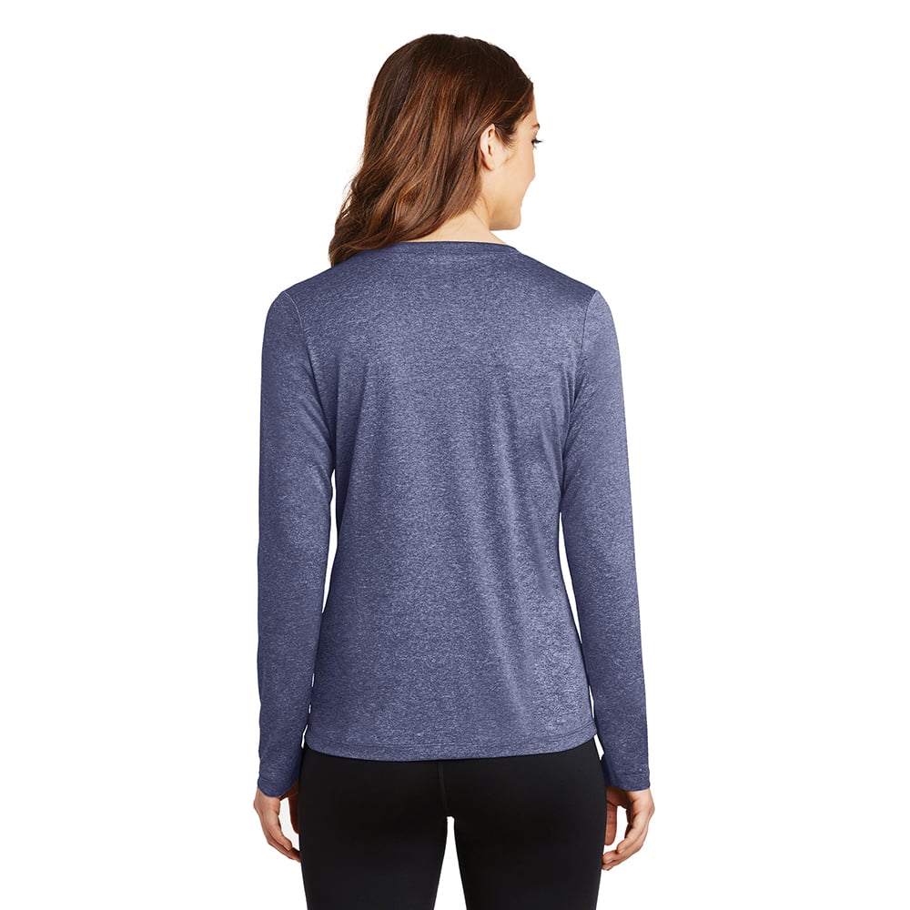 Sport - Tek LST360LS Women's Heather Contender Long Sleeve V - Neck Tee - Gorvex.com