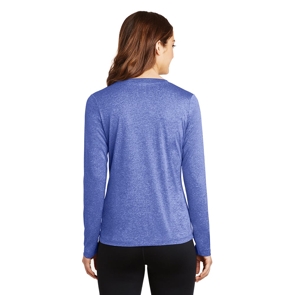 Sport - Tek LST360LS Women's Heather Contender Long Sleeve V - Neck Tee - Gorvex.com