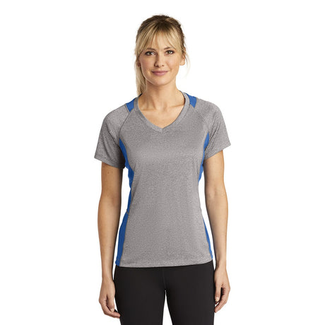 Sport - Tek LST361 Women's Contender Two - Tone V - Neck Raglan Tee - Gorvex.com