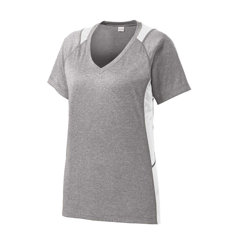 Sport - Tek LST361 Women's Contender Two - Tone V - Neck Raglan Tee - Gorvex.com