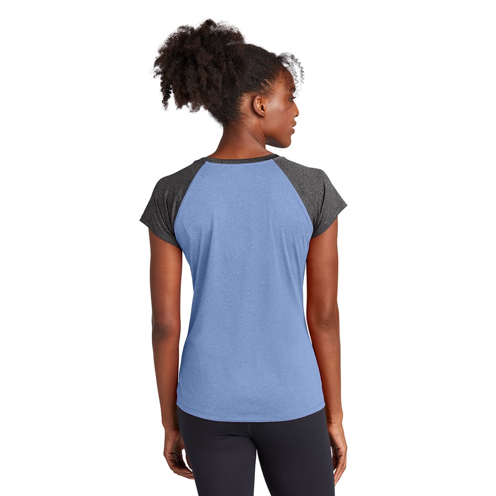 Sport - Tek LST362 Women's Two Tone Heather Contender Scoop Neck Tee - Gorvex.com