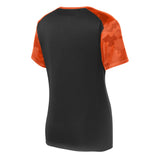 Sport - Tek LST371 Women's CamoHex Two - Tone V - Neck T-Shirt - Gorvex.com