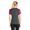 Sport - Tek LST371 Women's CamoHex Two - Tone V - Neck T-Shirt - Gorvex.com