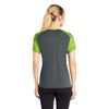 Sport - Tek LST371 Women's CamoHex Two - Tone V - Neck T-Shirt - Gorvex.com