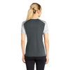 Sport - Tek LST371 Women's CamoHex Two - Tone V - Neck T-Shirt - Gorvex.com