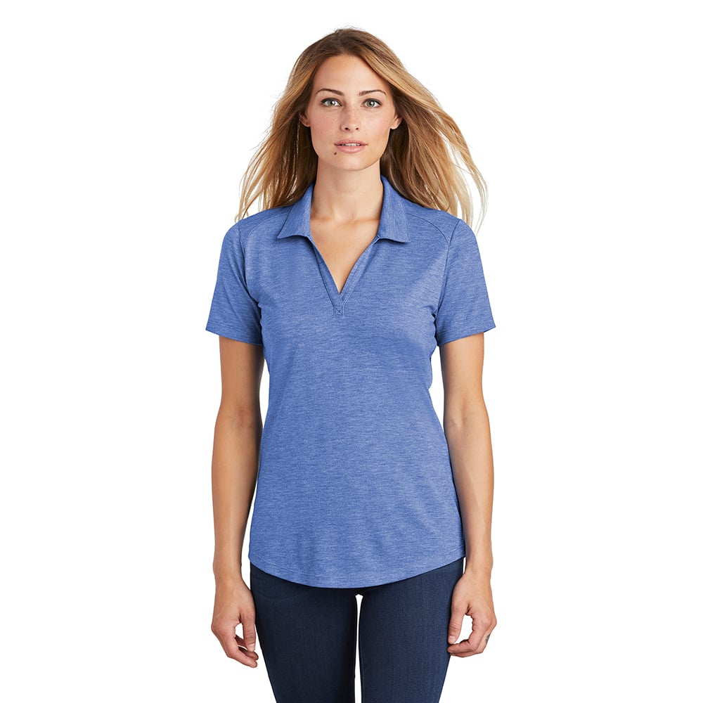 Sport - Tek LST405 PosiCharge Women's Tri - Blend Y - Neck Polo - Gorvex.com