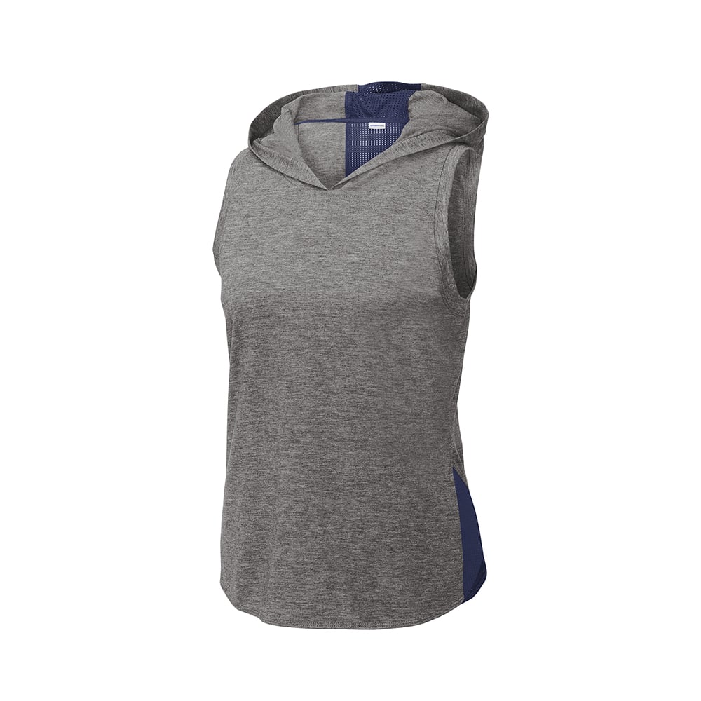 Sport - Tek LST410 PosiCharge Women's Tri - Blend Sleeveless Hoodie - Gorvex.com