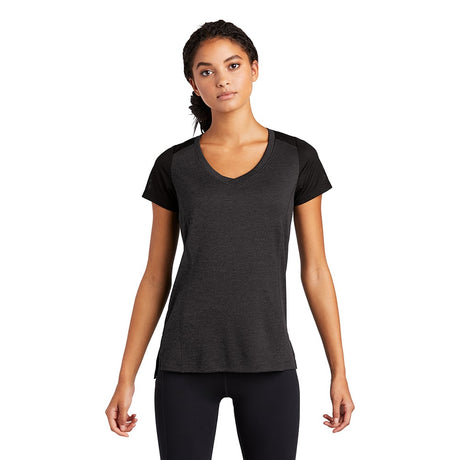 Sport - Tek LST465 Women's Endeavor Wide V - Neck T-Shirt - Gorvex.com