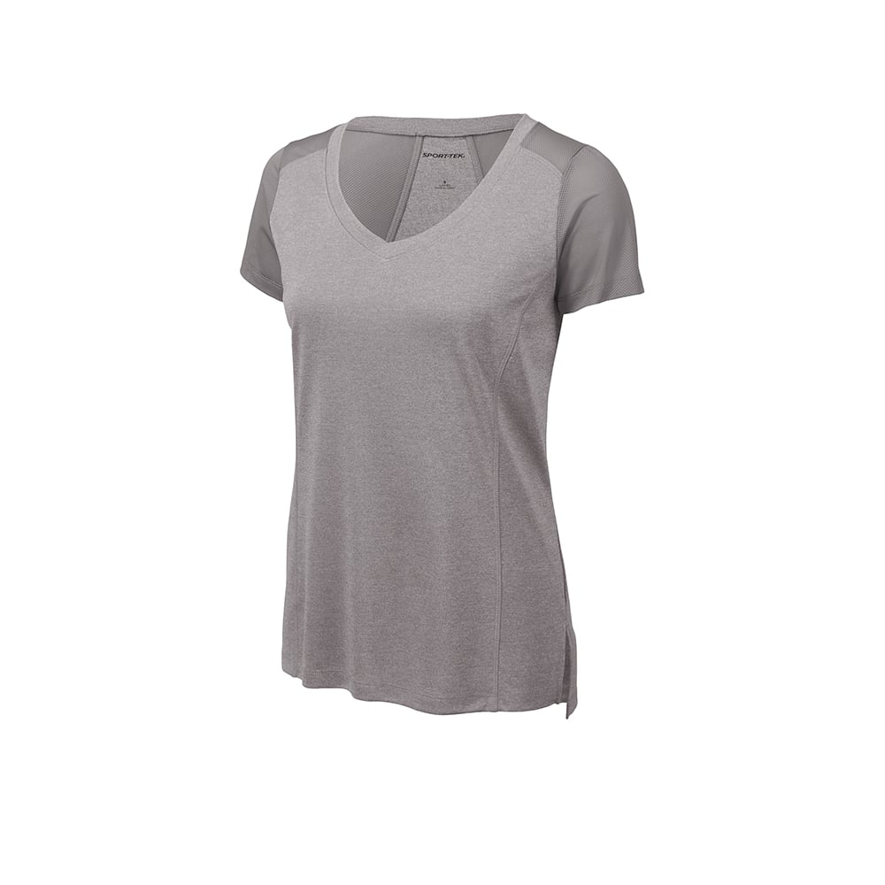 Sport - Tek LST465 Women's Endeavor Wide V - Neck T-Shirt - Gorvex.com