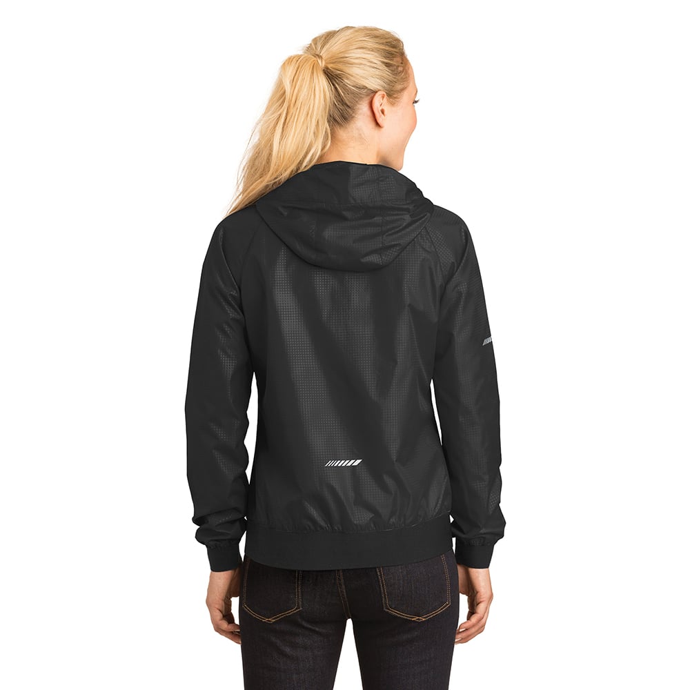 Sport - Tek LST53 Women's Embossed Wind Jacket with Reflective Details - Gorvex.com