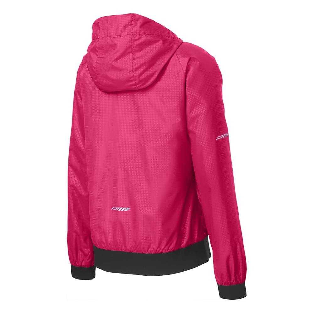 Sport - Tek LST53 Women's Embossed Wind Jacket with Reflective Details - Gorvex.com