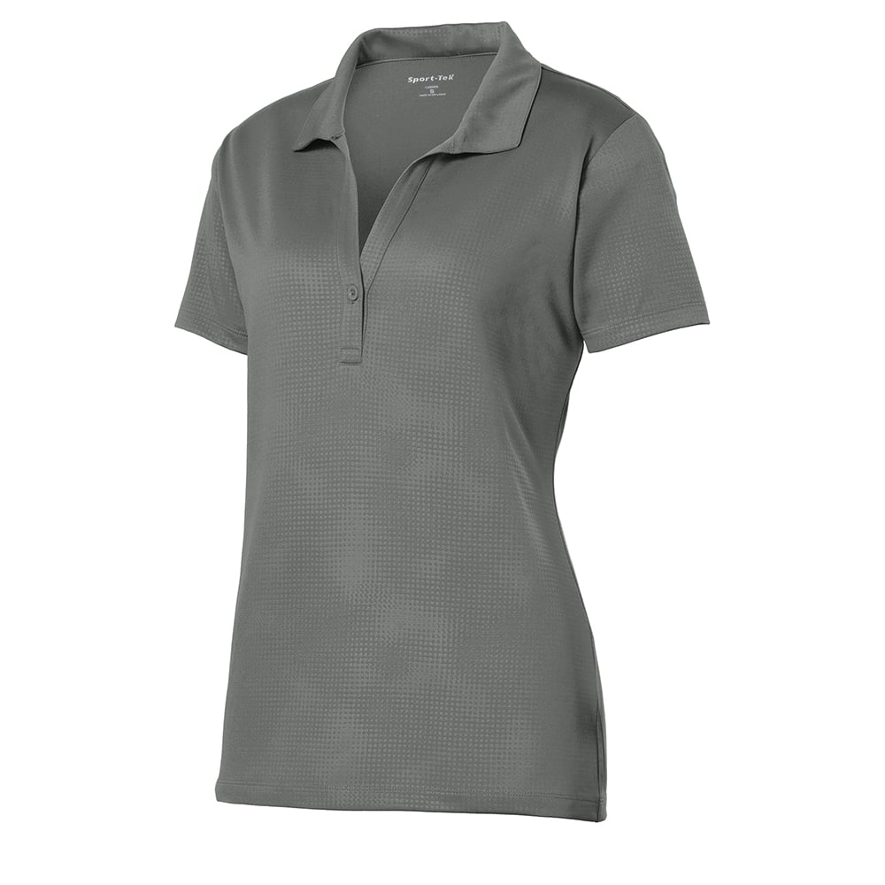 Sport - Tek LST630 PosiCharge Women's Embossed Y - Neck Tough Polo - Gorvex.com