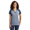 Sport - Tek LST641 PosiCharge Women's RacerMesh Heather Block Polo - Gorvex.com