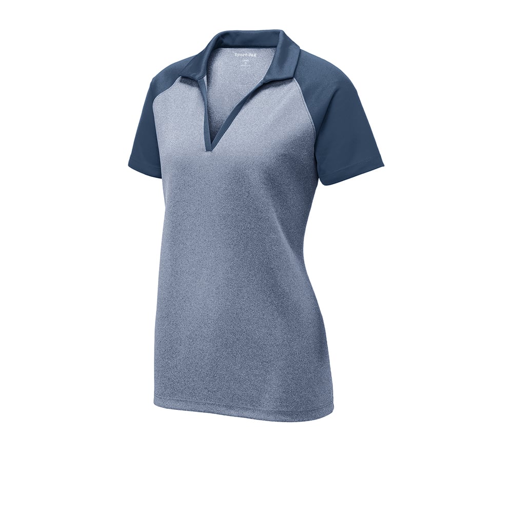 Sport - Tek LST641 PosiCharge Women's RacerMesh Heather Block Polo - Gorvex.com