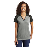 Sport - Tek LST641 PosiCharge Women's RacerMesh Heather Block Polo - Gorvex.com