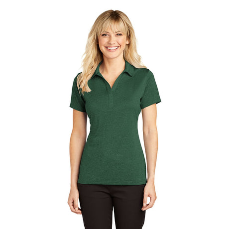 Sport - Tek LST660 Contender Women's Heather Y - Neck Polo - Gorvex.com