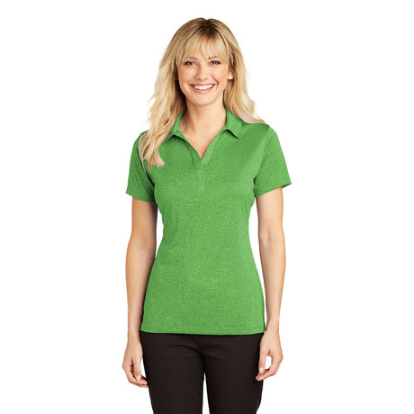 Sport - Tek LST660 Contender Women's Heather Y - Neck Polo - Gorvex.com