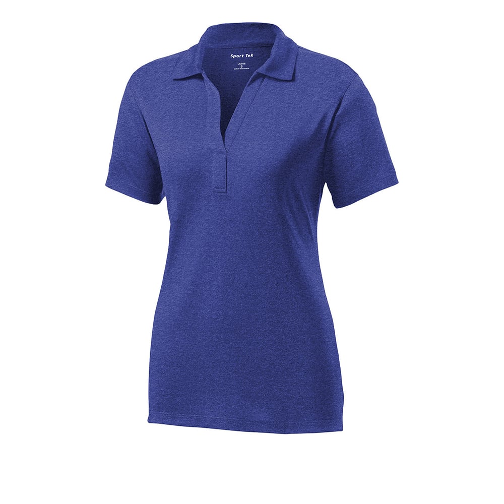 Sport - Tek LST660 Contender Women's Heather Y - Neck Polo - Gorvex.com