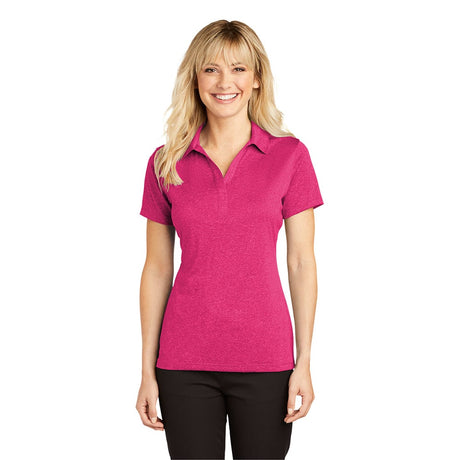 Sport - Tek LST660 Contender Women's Heather Y - Neck Polo - Gorvex.com