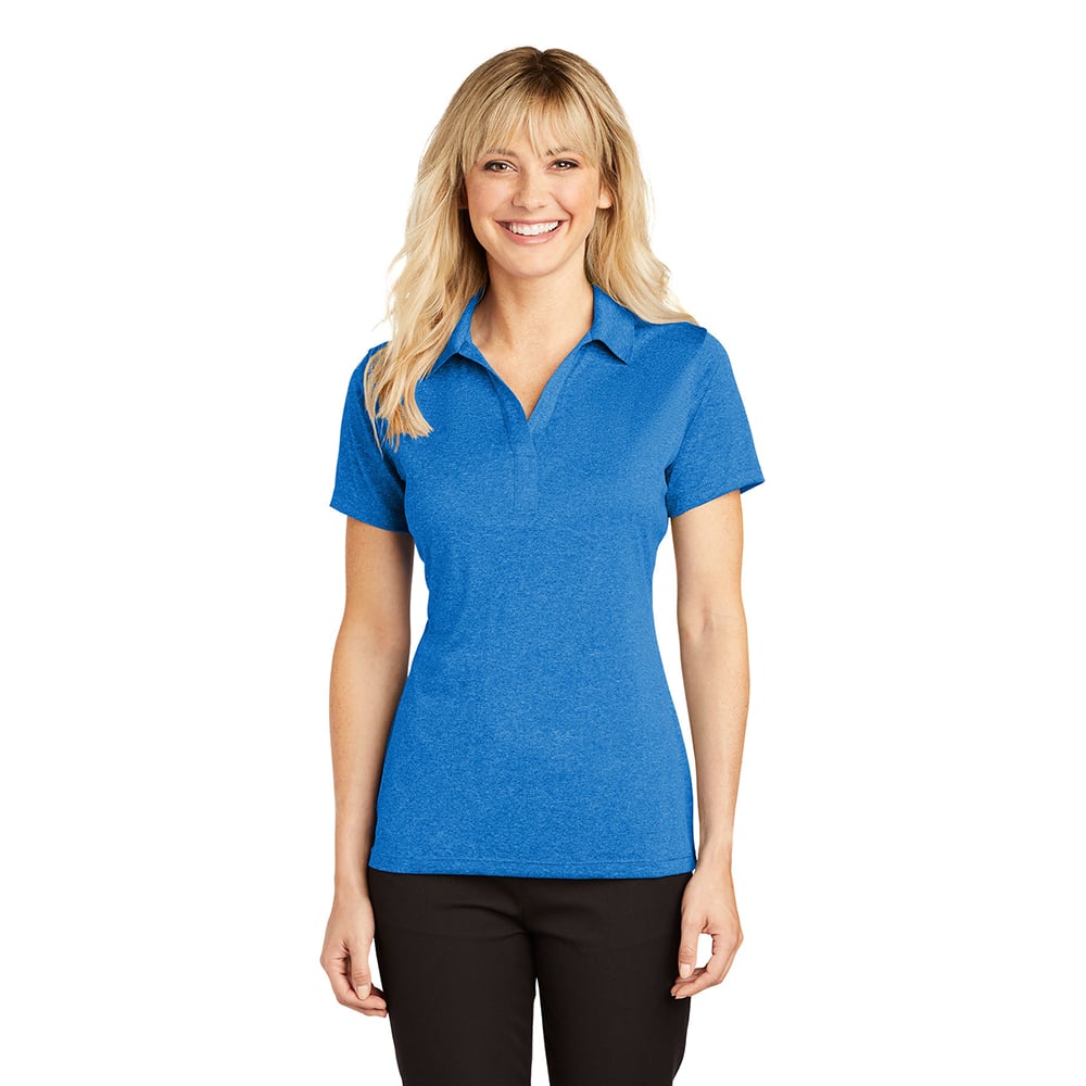 Sport - Tek LST660 Contender Women's Heather Y - Neck Polo - Gorvex.com