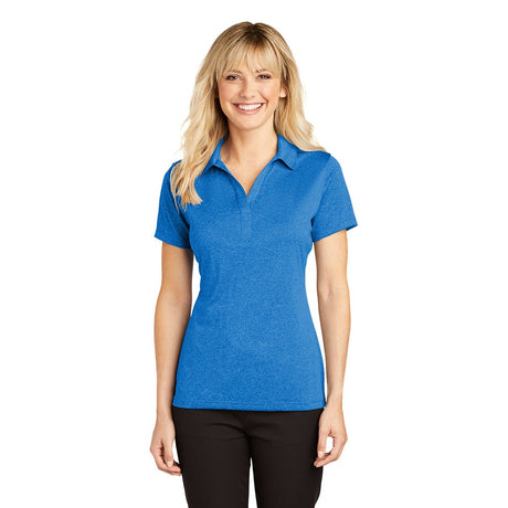 Sport - Tek LST660 Contender Women's Heather Y - Neck Polo - Gorvex.com