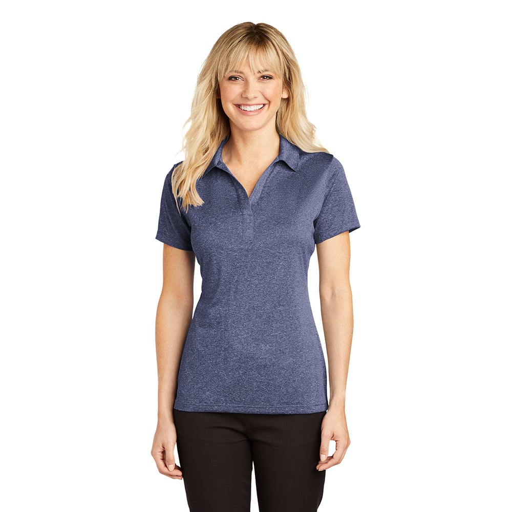 Sport - Tek LST660 Contender Women's Heather Y - Neck Polo - Gorvex.com