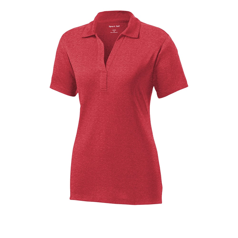 Sport - Tek LST660 Contender Women's Heather Y - Neck Polo - Gorvex.com