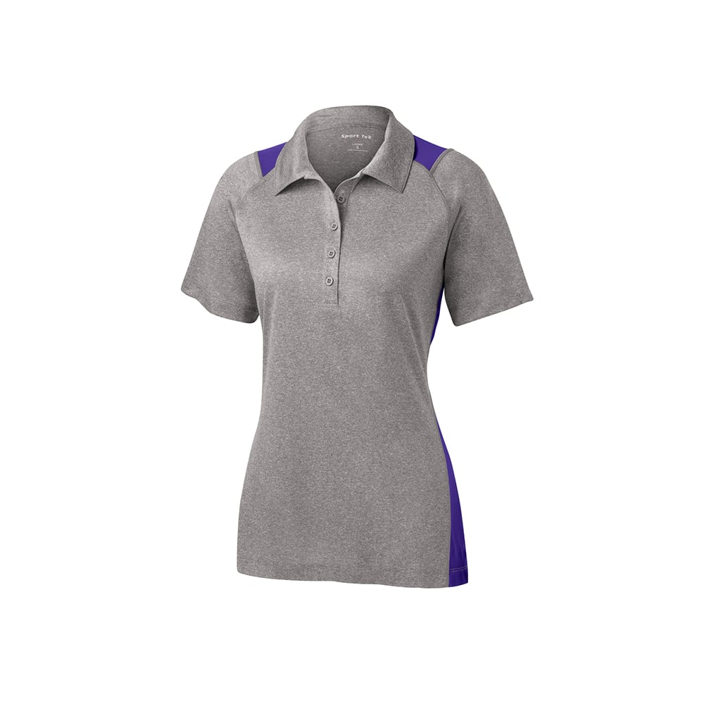 Sport - Tek LST665 Contender Women's Two - Tone Heather Raglan Polo - Gorvex.com