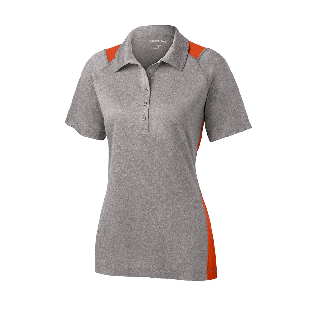 Sport - Tek LST665 Contender Women's Two - Tone Heather Raglan Polo - Gorvex.com