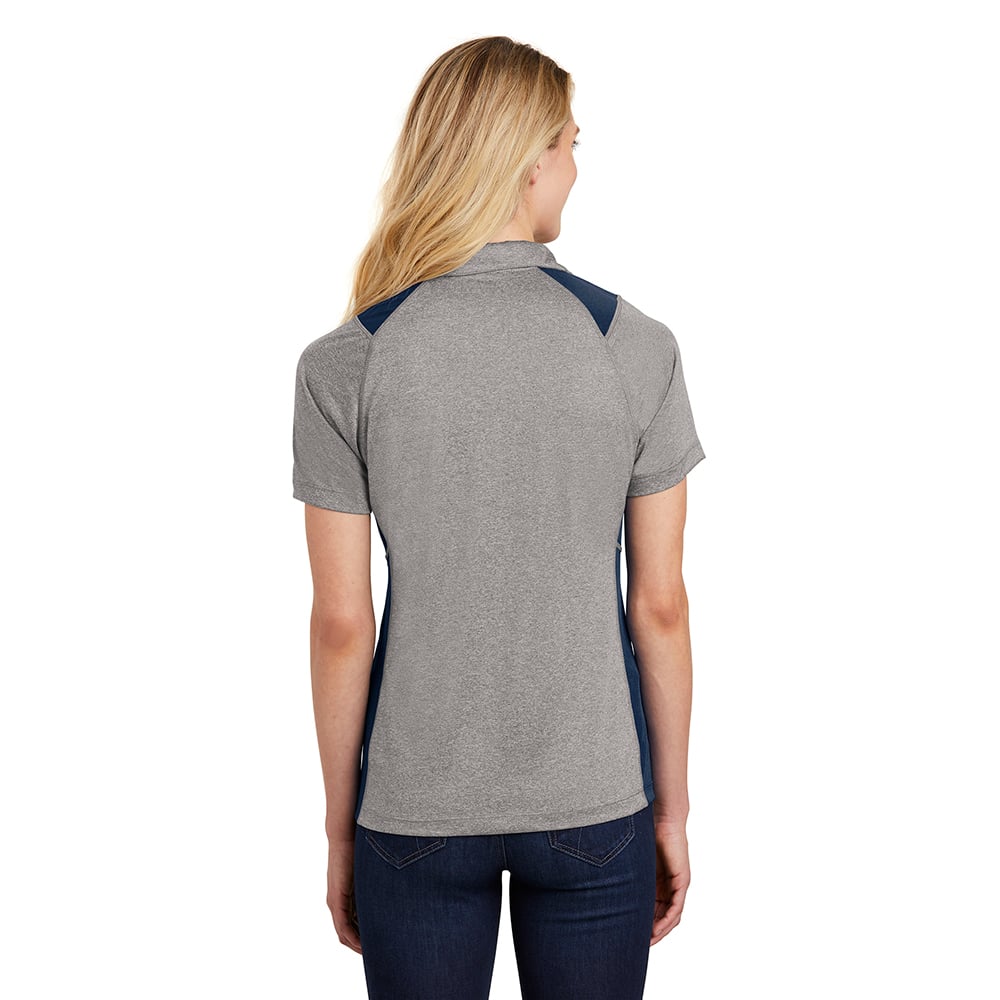 Sport - Tek LST665 Contender Women's Two - Tone Heather Raglan Polo - Gorvex.com