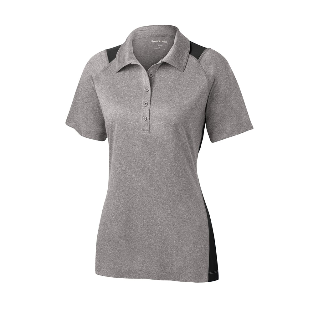 Sport - Tek LST665 Contender Women's Two - Tone Heather Raglan Polo - Gorvex.com