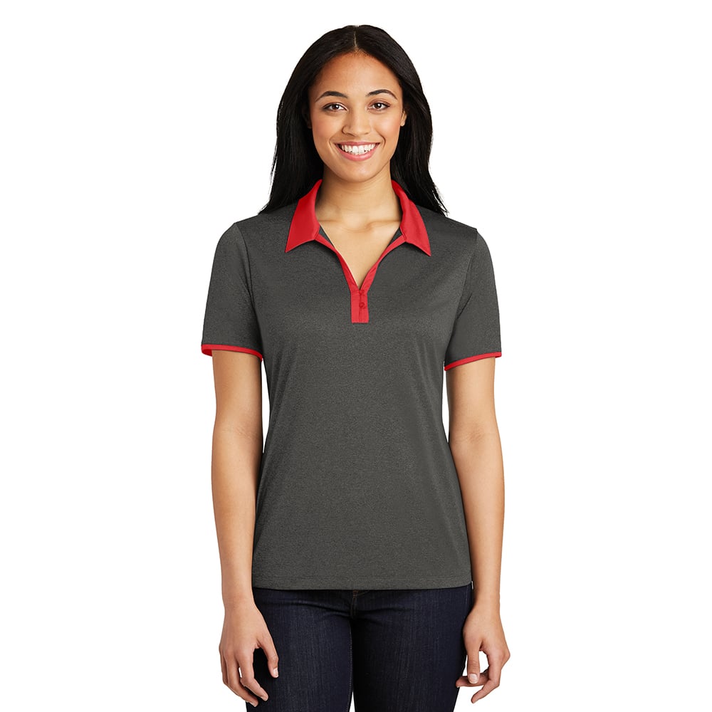 Sport - Tek LST667 Contender Women's Contrast Heather Polo - Gorvex.com