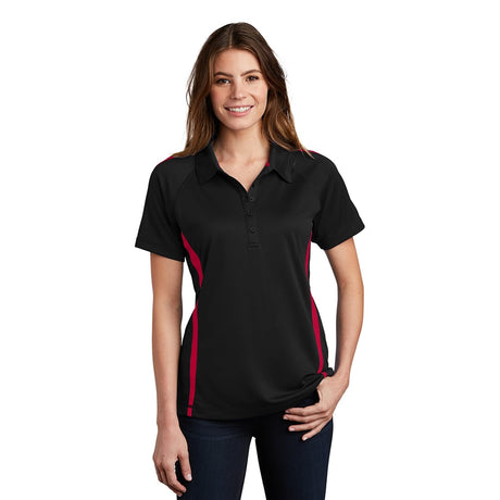 Sport - Tek LST685 PosiCharge Women's Micro - Mesh Two - Tone Polo - Gorvex.com